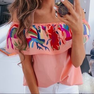 Coral/peach Buddy Love Top